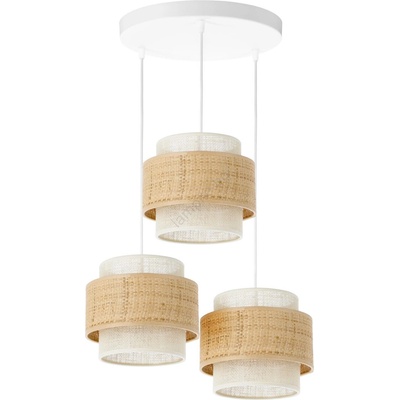 BELIS Полилей на въже BOHO 3xE27/60W/230V юта/кремав (BE0995)