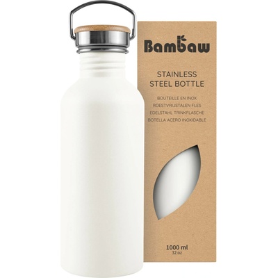 Bambaw Elegantní lahev z nerezové oceli 1 000 ml Polar White