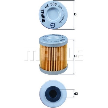 Olejový filter MAHLE ORIGINAL OX 806D (OX806D)