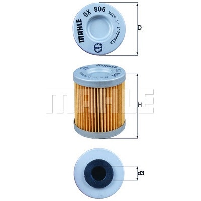Olejový filter MAHLE ORIGINAL OX 806D (OX806D)