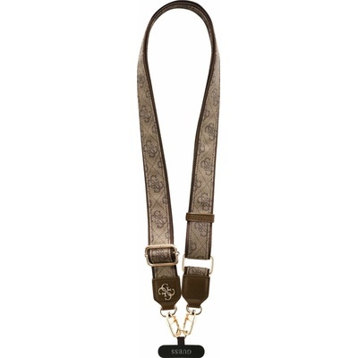 Guess Crossbody Popruh PU 4G Metal Logo Brown