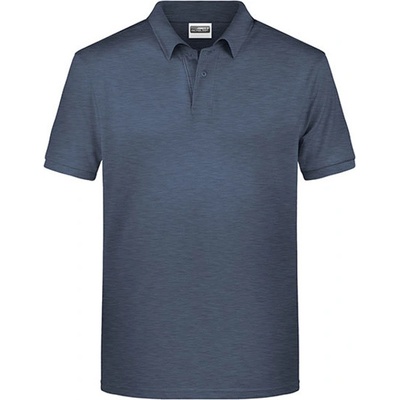 James & Nicholson Pánska polokošeľa JN8010 Light denim melange