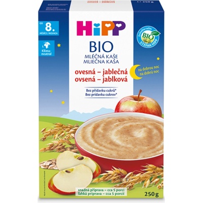 Hipp Bio Mléčná kaše Na dobrou noc ovesná jablečná 450 g