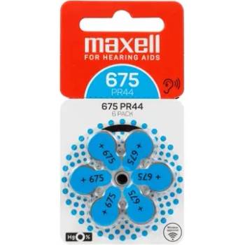 Image 1 of Maxell Батерия цинково въздушна maxell za675 6 бр. бутонни за слухов апарат в блистер (ml-bz-za675)