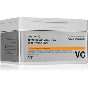 VT Cosmetics Reedle Shot Vita-Light Brightening Mask озаряваща платнена маска с витамин С голяма опаковка 30 бр