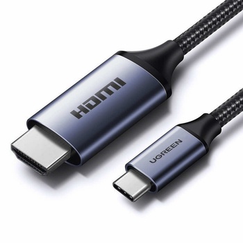 UGREEN Кабел с поддръжка на 8K за свързване от USB-C към HDMI - Ugreen 8K 60Hz USB-C to HDMI Cable (тъмносив) (CM565)