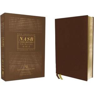 NASB, Thinline Bible, Genuine Leather, Buffalo, Brown, Red Letter, 1995 Text, Art Gilded Edges, Comfort Print | Zondervan (ISBN: 9780310456292)