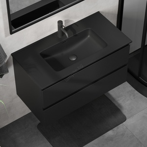 Bath Deluxe Шкаф за баня с мивка kenwood 91 см, черен (setbt0122a)