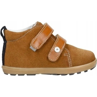 Bartek boty z velurové štípenky a lícové kůže světle hnědé