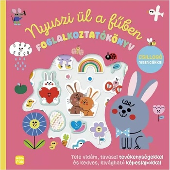 Móra Könyvkiadó Зайчето седи в тревата - занимателна книга с блестящи стикери (mo5176)