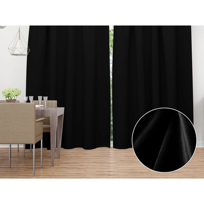 Biante Zamatový záves Velvet Prémium SVP-041 Čierny - šírka 270 cm 270x210 cm