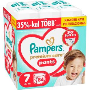 Pampers Premium Care Пелени тип гащички 15kg+ Junior 7 (84 бр) (80894760)