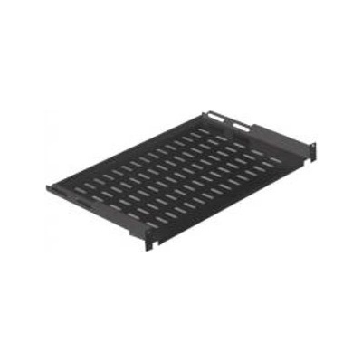 Mirsan Рафт Mirsan MR. RAK1U25.01, 19", 250мм дълбочина, до 30кг товароносимост, черен (MR.RAK1U25.01)