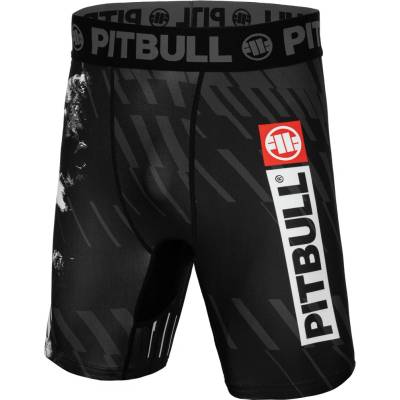 PitBull West Coast pánské kompresní šortky STREET DOG černé