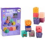 LEAN Toys Soft Educational Blocks Animals Numbers Letters Colorful 12 Pcs