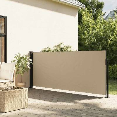 vidaXL Zatahovací boční markýza 140 x 500 cm Béžová