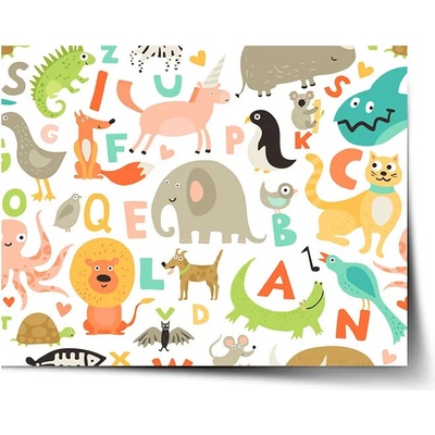 Sablio Plagát Zoo abeceda - 60x40 cm