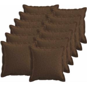 vidaXL Калъфка за възглавница 12 pcs HOUTEN Кафяво 45 x 45 cm (918513)
