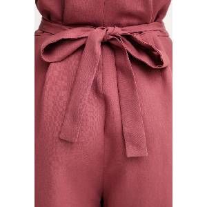 Weekend Max Mara гащеризон с прехлупване дамски от лен OBLATO (2615241012600)