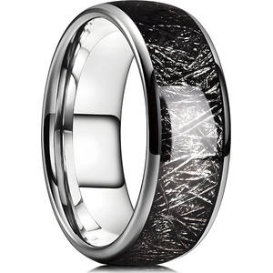 HARAHU Пръстен PU-32776 - Сребърен / Черен / 59mm KP32776
