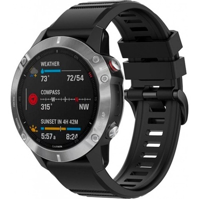 FIXED Silicone Strap řemínek pro Garmin QuickFit 22mm černý FIXSST-QF22MM-BK – Zboží Živě