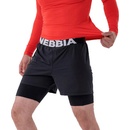 Pánske kraťasy a šortky Nebbia pánske šortky Double-Layer Black