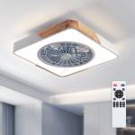 Brilagi - LED димируемо осветително тяло с вентилатор LED/38W/230V 50 см бяло/дъб + ДУ (BG4031)