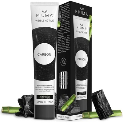 Piuma Přírodní s aktivním uhlím 75 ml