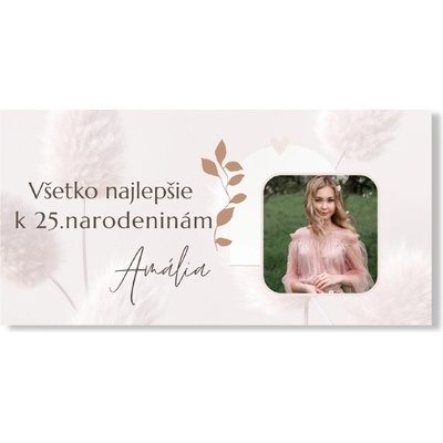Personal Narodeninový banner s fotkou - Soft Rozmer banner: 130 x 65 cm