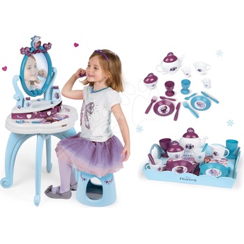 Smoby dětský kosmetický stolek a čajová sada Frozen