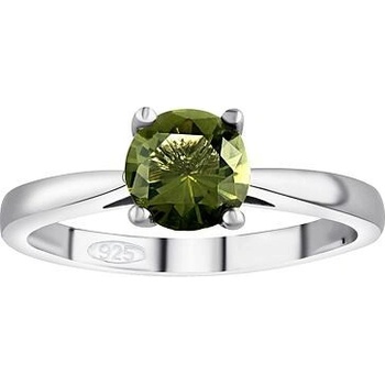 SILVEGO Strieborný prsteň Edera s pravým Vltavínom SILVEGOB280160RSVL