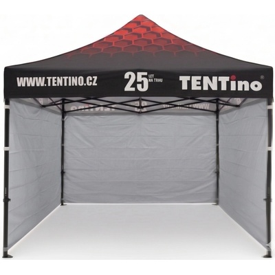 TENTino STEEL HEXAGON 3x3m 5A - ŠEDÁ, konstrukce + střecha TENTino + 1x boční strana