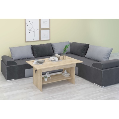 Голд - Аполо Разтегателна маса ЕЛИ с повдигащ механизъм дъб сонома