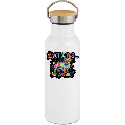 123TRIKO termoska Život je pes ale barevnej 500 ml