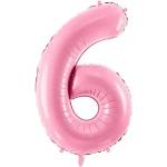Party Deco Фолиев Балон Цифра, Розово, 86cm - 6 (FB1P-6-081)