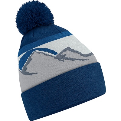 Beechfield pletená čepice s bambulí "Mountain Peaks" B395R námořní modrá