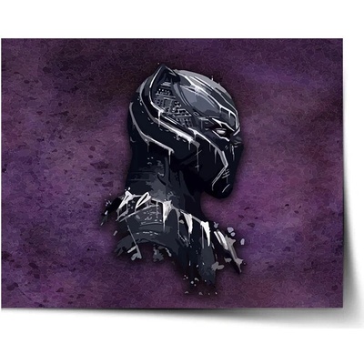Sablio Plagát BLACK PANTHER z profilu Fialový hmlistý - 60x40 cm