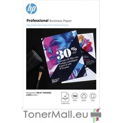 HP HP Professional Business Glossy Inkjet, PageWide and Laser Paper - 150 sht/A4/210 x 297 mm (3VK91A)