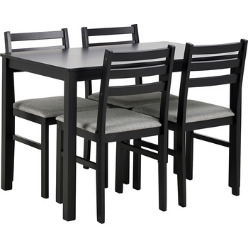 Actona Комплект трапезна маса с 4 стола emily, черен (ao0141)