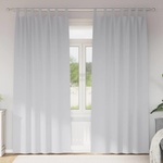 Pure Line Home Плътни завеси в цвят светлосив с текстилни гайки (уши), 2 бр. , 140 x 225 см