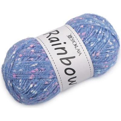 Pletací příze mohérová Rainbow 100 g Varianta: 21 modrá, Balení: 1 ks 57865/147365/285611