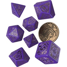 Sada 7 kostek The Witcher Dice Set Dandelion fialová a tyrkysová