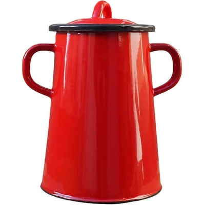 Home Cook smaltovaná nádoba na masť galetka 2 l RED