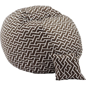 PUFRELAX Комплект Барбарон и декоративна възглавница 600л. King Size, Zippity Brown, Перящ се калъф, Пълнеж с микс от мемори пяна и дунапрен, Гама Premium (PUF-M-KP-PT-ZIB) - topmarket