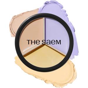 the SAEM Cover Perfection Triple Pot Concealer - 04 Tone Up Beige - Контуриращ коректор 4, 5 г