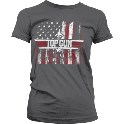 HYBRIS дамска тениска Top Gun - America - Grey - HYBRIS - PM-5-TTG022-H85-15-AZ
