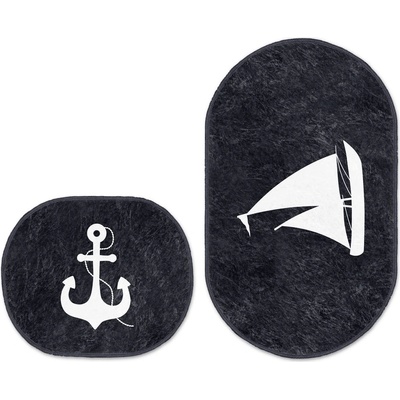 Mila Home Сини килими за баня в комплект 2 бр. 60x100 cm - Mila Home (BathmatElips-2li-Set175)