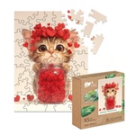 Milliwood Дървен пъзел Milliwood, Celebrating, 50 части - Коте и обич (XS-Kitty-5041) - bright-toys