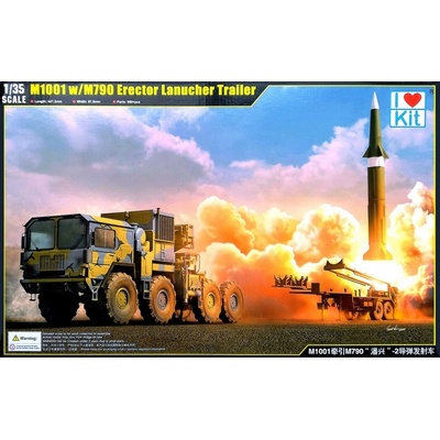 Merit I LOVE KIT International M1001 w/M790 Erector Launcher Trailer 1:35