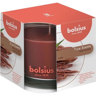 Bolsius Aromatic Oud wood 95 x 95 mm